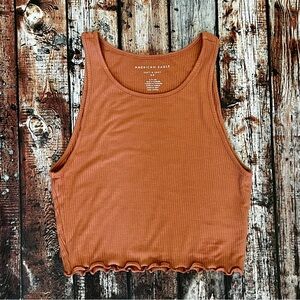 American Eagle Soft & Sexy Rust Ribbed tank Top